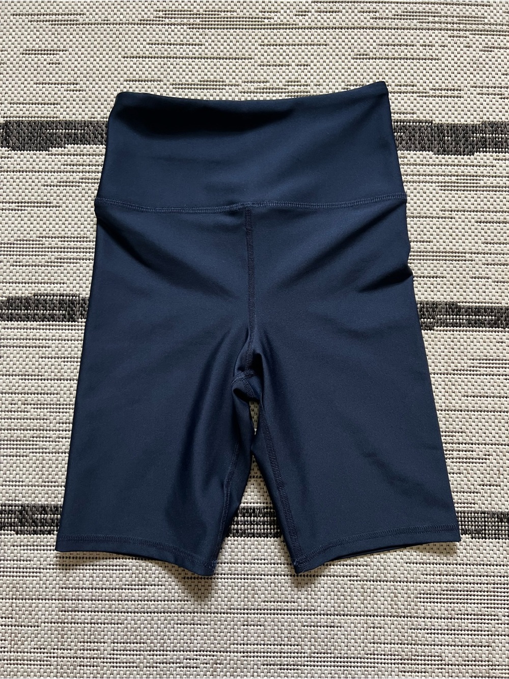 NWOT Calme by Johnny Was Biker Shorts Navy Blue XS Luxury Athleisure